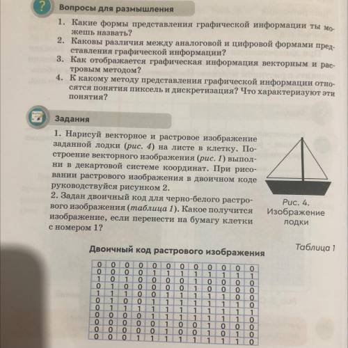 Задания 1 и 2 по информатике 5 класс пожта.