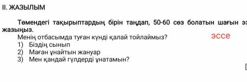 написать эссе. По казахскому языку. 5кл. Соя