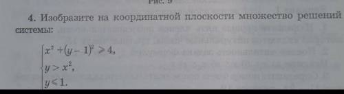 Изобразите на координатной плоскости множество решений системы​