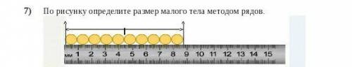 По рисунку определить размер малоготела методом рядов​