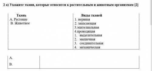 Укажите ткани, которые относятся к растительным и животным организмам . ​