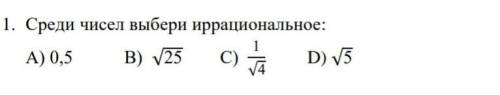 Среди чисел выбери иррациональное число. ​