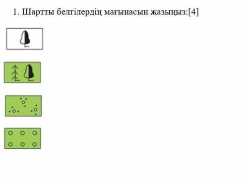 Шартты белгілердің мағынасын жазыңыз​