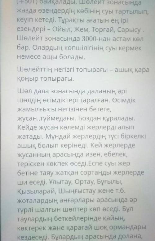 Төменде берілген мәтінді оқып, сөздер мен сөз тіркестерін синонимдікқатармен ауыстыра отырып, жинақы