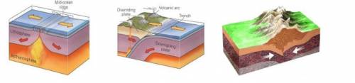 Дайте названия процессов, связанных с движением литосферных плит, какой рельеф образуется в результа