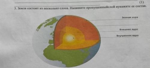 3 земля из несколько слоев напишите пропущенные слой и укажите ее состав​