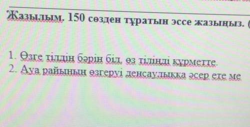 написать эссе на казахском 150 слов