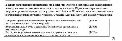 Пища является источником веществ и энергии. Энергия необходима для поддерживания жизнедеятельности,