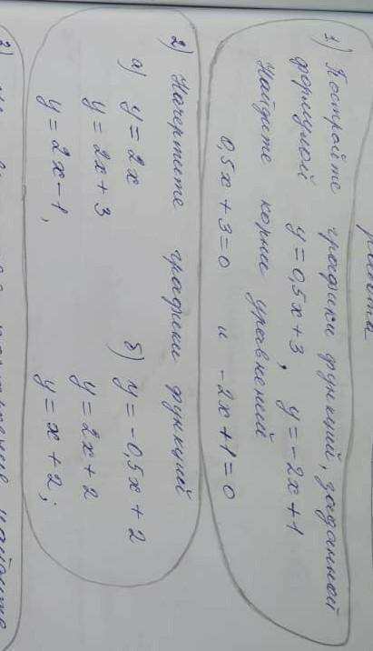 Алгебра контрольная работа 3) Не выполняя построение, найдите координаты точки пересечения графиков