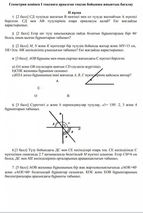 Көмек керек өтініш геометрия тжб 1​