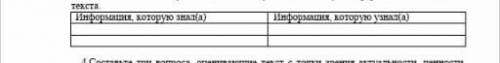 Заполните таблицу информацию которую я зналв и какую узнала​