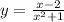 y = \frac{x - 2}{ {x}^{2} + 1 }