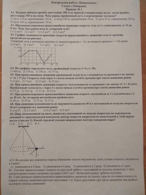 4. По графику определите путь пройденный телом от t = 0 с и t =20с