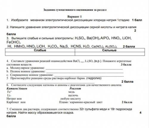 Если не трудно то подскажите с СОЧем.1. Изобразите механизм электролитической диссоциации хлорида на