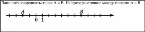 Запишите координаты точек А и В. Найдите расстояние между точками А и В..