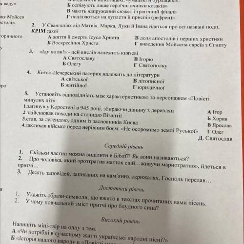 Установіть відповідність між характеристикою та персонажем повісті минулих літ