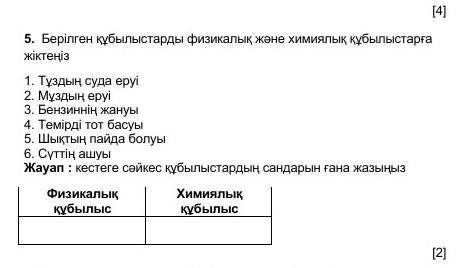 Классифицируйте данные явления по физическим и химическим явлениям.​