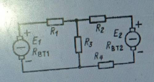 Методом уравнений Кирхгофа определить токи во всех ветвях цепи при следующих данных Е1=Е2= 110 В. R1