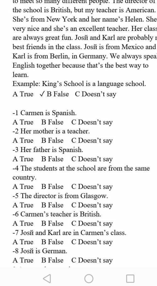 Read the text and tick ✅ A, b or c. Studying in the UK​