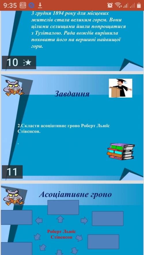 Знания плюс слайдом только коротко3-4 речення зарубижка 6 класс