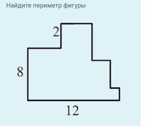 Найдите периметр фигуры 2,8,12​