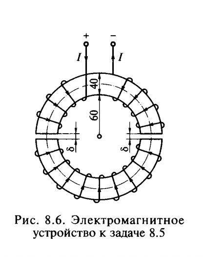 8.4. В тороидальном сердечнике кольцевой формы из электротехнической стали марки 1511 (приложение 4)