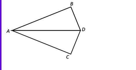 решить плс. На рисунке AB=AC и ∠BAD=∠CAD. AC=7,5 см, DC=6,5 см, AD=11 см На сколько сантиметров стор