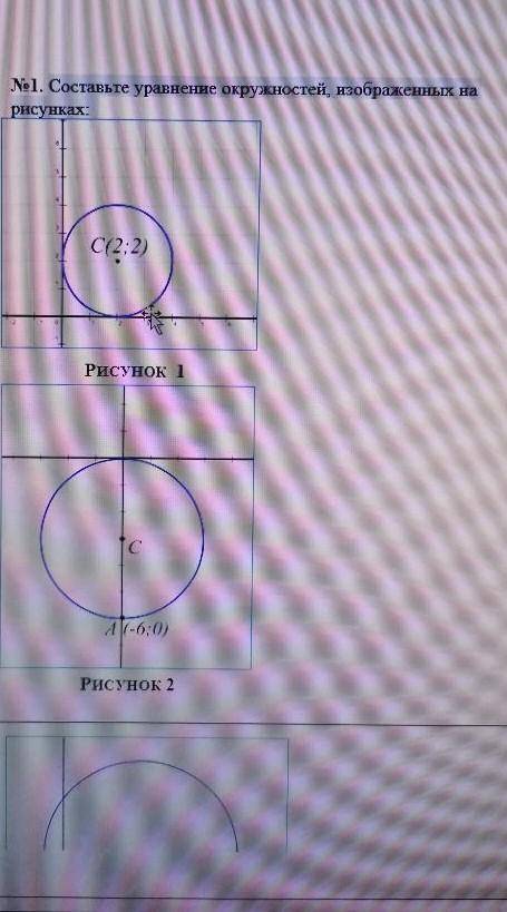 Составьте уравнение окружностей