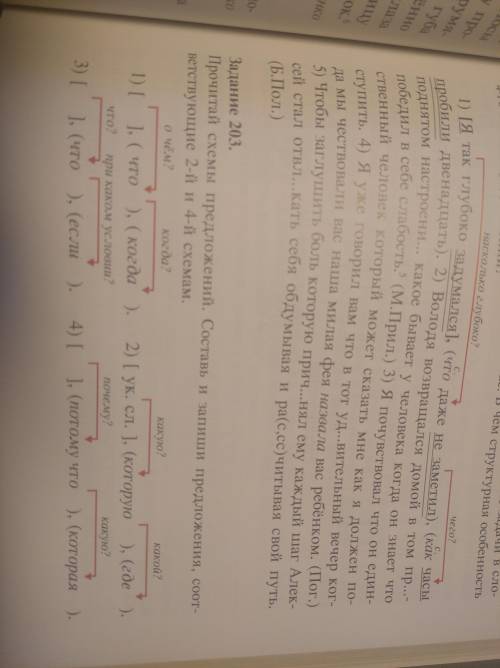 Задание 203, 2 схема. Напишите предложение Остальное я сам.