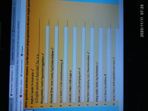 Write questions and short answers. Use the present simple passive or the past simple passive. 1 Engl