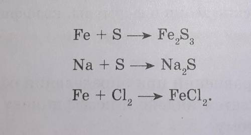 Расставьте коэффициенты в следующих упавнениях реакции: Fr+S Fe2 S3Na+S Na2SFe+CL2 FeCL2.​