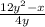 \frac{12y^{2}-x }{4y}