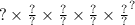 {? \times \frac{?}{?} \times \frac{?}{?} \times \frac{?}{?} \times \frac{?}{?} }^{?}