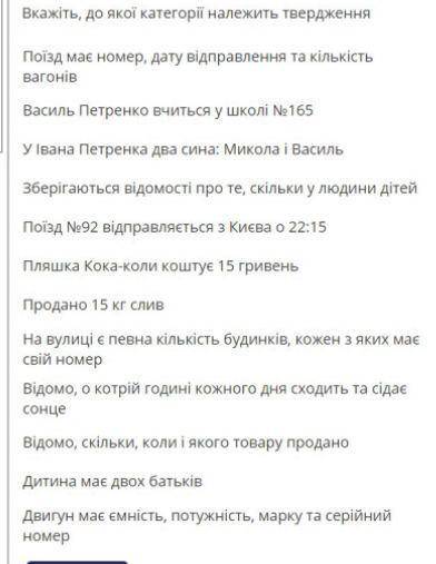 Нужно выбрать что из этого схема базы данных, а что из этого наполнение базы данных