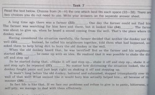 two choices you do not need to use. Write your answers on the separate answer sheet.Awho had an old