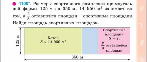 Найдите площадь спортивных площадок.