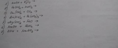 Закончите молекулярные уравнение возможных реакций, запишите соответствующие им ионные уравнения.