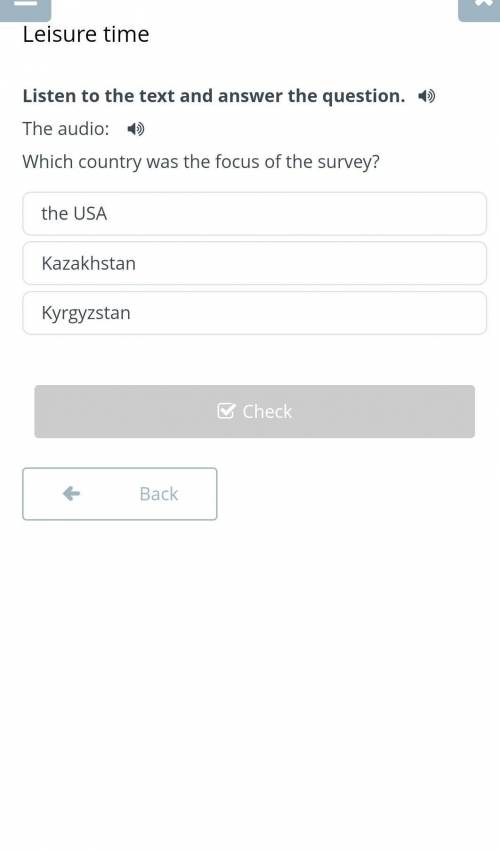 Listen to the text and answer the question. The audio:Which country was the focus of the survey?