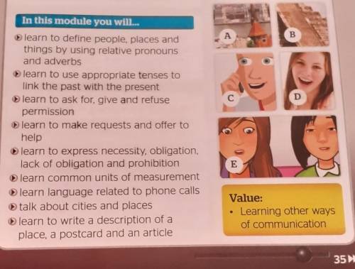 In this module you will... ABCDlearn to define people, places andthings by using relative pronounsan