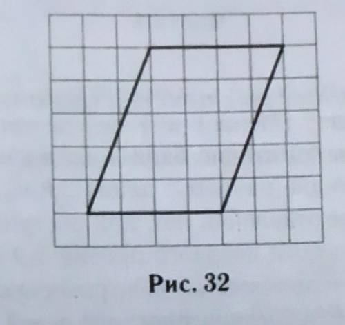На клетчатой бумаге размером клетки 1 на 1 изображён параллелограмм Найдите его площадь​