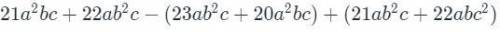 Упростите выражение и найди его числовое значение при a=2;b=(-3);c=5