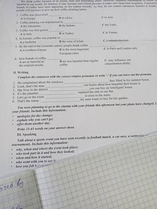 2. Writing Complete the sentences with the correct relative pronouns or write '-' if you can leave o