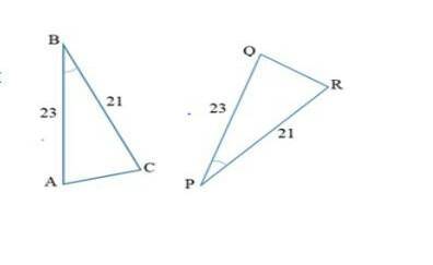 Сравни треугольники АВС и РRQ. Какой угол равен А? как его определить​