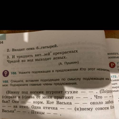 Васька цифра 3 сделайте упр 169