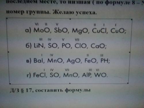 Составьте формулы веществ по валентности (то есть поставьте индексы по алгоритму) неизвестный валент