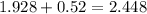 1.928 + 0.52 = 2.448