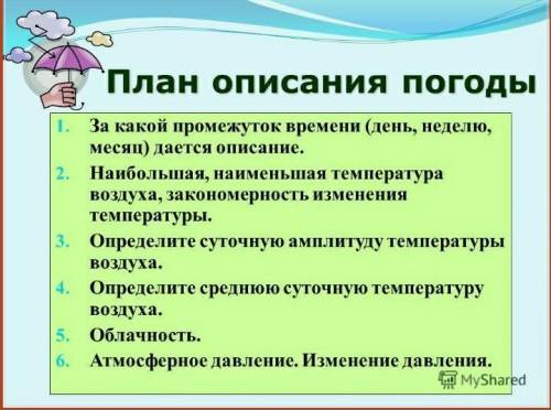 По плану дать описание погоды периода с 11 ноября по 18 ноября 2020 года. Записать в тетради (план н