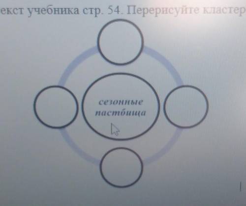 Перерисуйте кластер в тетрадь и заполните его сезонное пастбище​