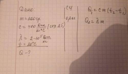 Сколько энергии надо затратить чтобы 200 грамм цинка расплавить, если температура цинка 20 градусов