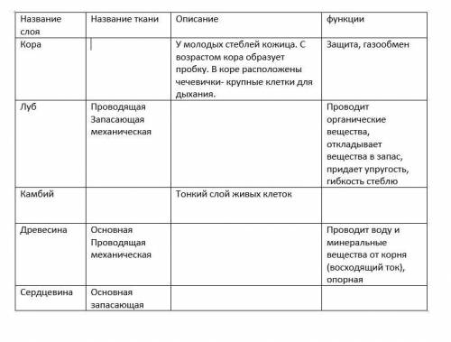 Заполнить пропуски в таблице